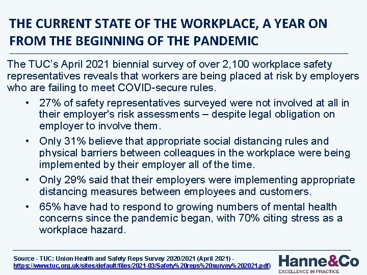THE CURRENT STATE OF THE WORKPLACE, A YEAR ON FROM THE BEGINNING OF THE