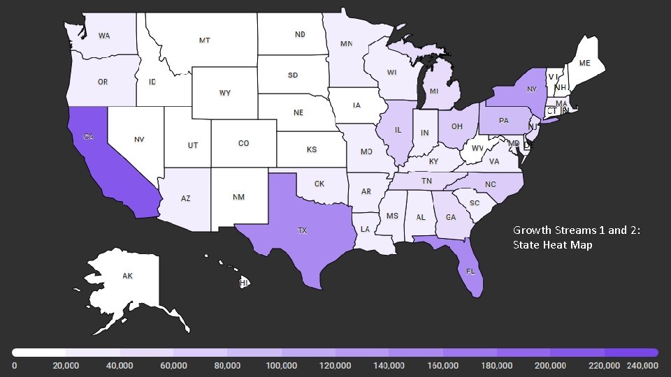 Growth Streams 1 and 2: State Heat Map 