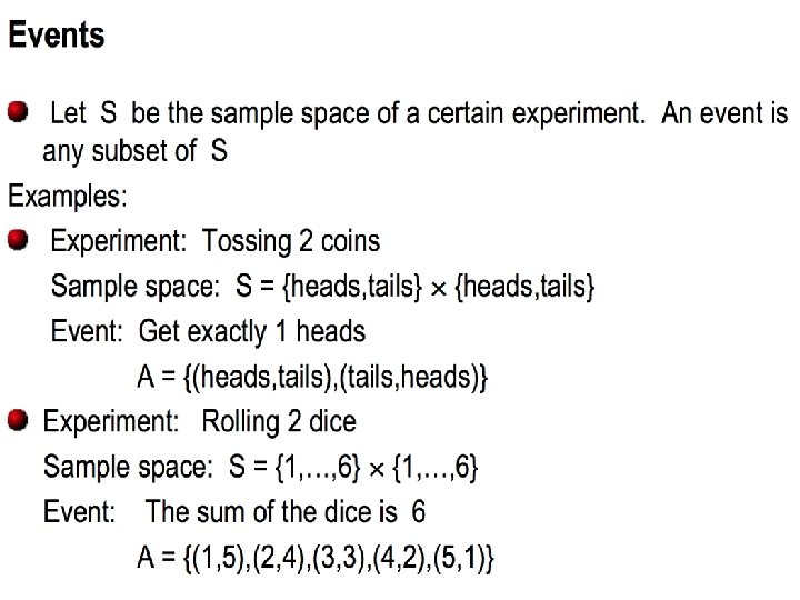 Sample Set Probability Probability Theory Section 3 4 and 3 5
