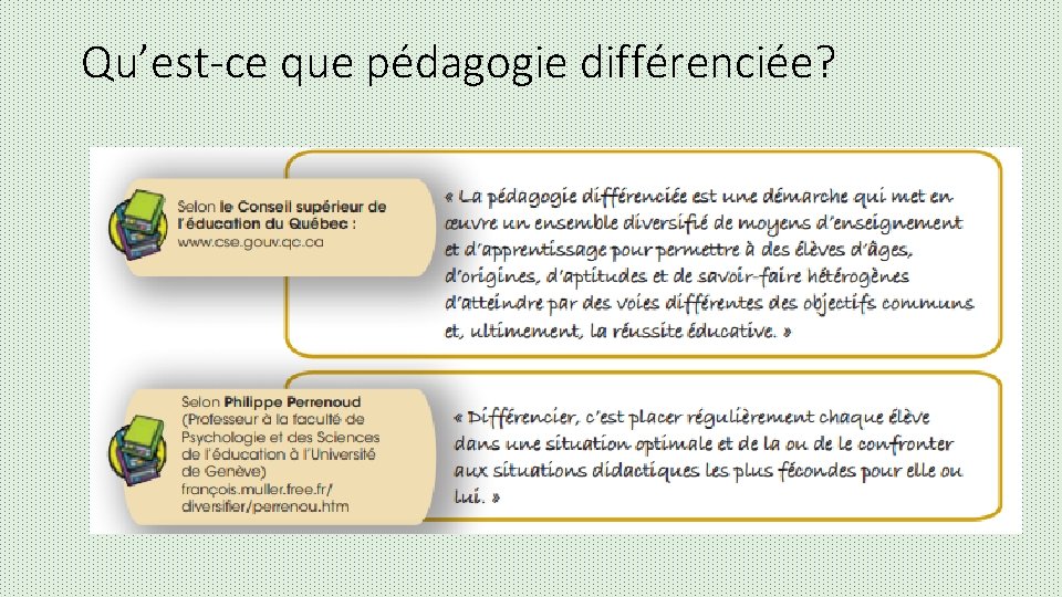 Qu’est-ce que pédagogie différenciée? 