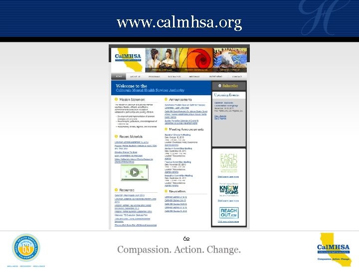 www. calmhsa. org 62 