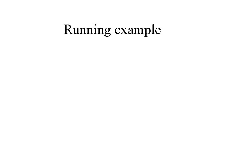 Running example 