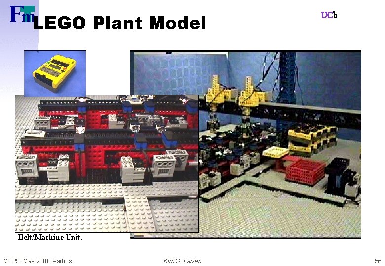 LEGO Plant Model UCb Belt/Machine Unit. MFPS, May 2001, Aarhus Kim G. Larsen 56