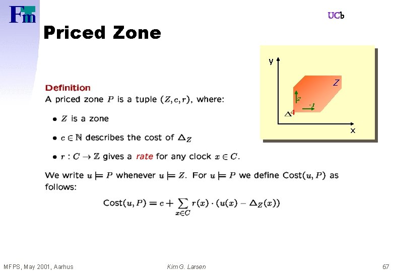 UCb Priced Zone y Z 2 4 -1 x MFPS, May 2001, Aarhus Kim