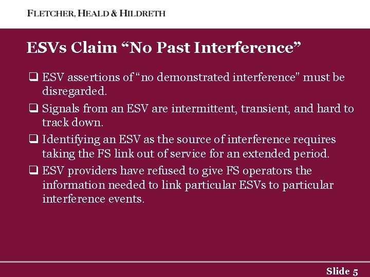 Net Vs Esv Preventing Interference from Earth Station Vessels National Spectrum