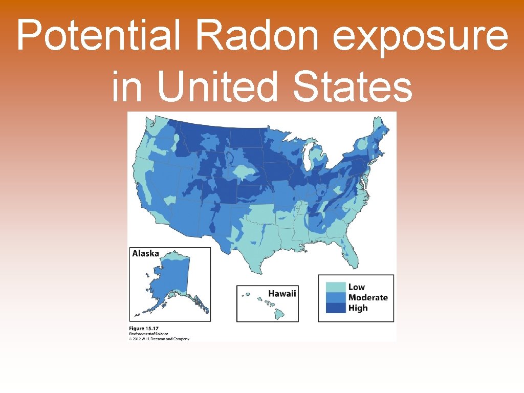 Potential Radon exposure in United States 