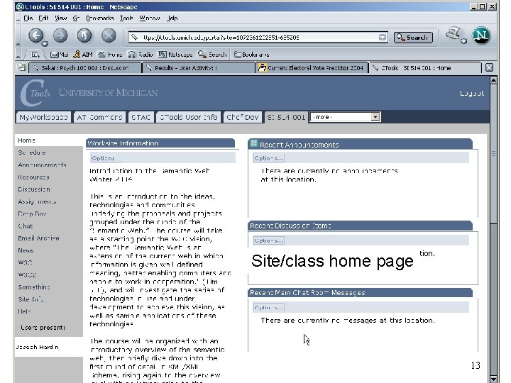 Site/class home page 13 
