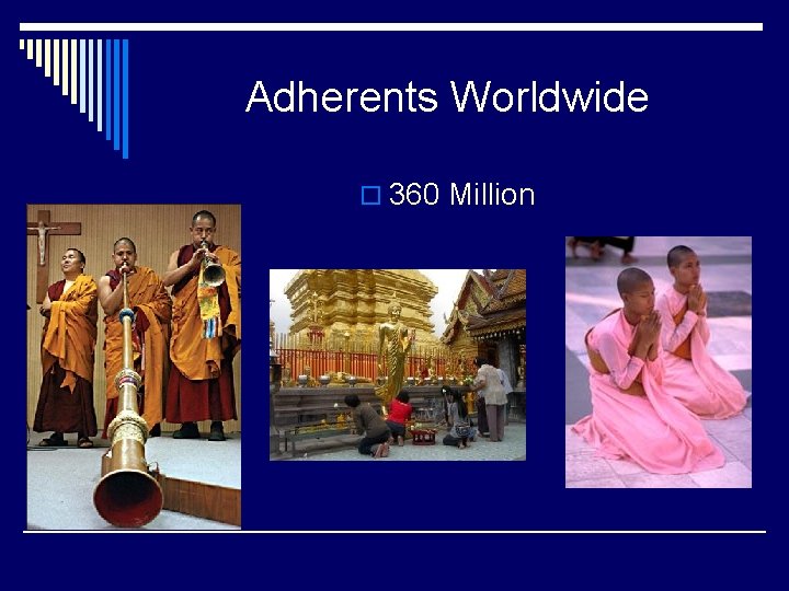 Adherents Worldwide o 360 Million 