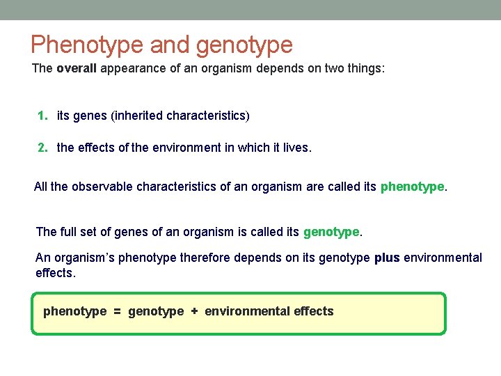 SECTION 5 INHERITANCE National 4 5 Multicellular Organisms