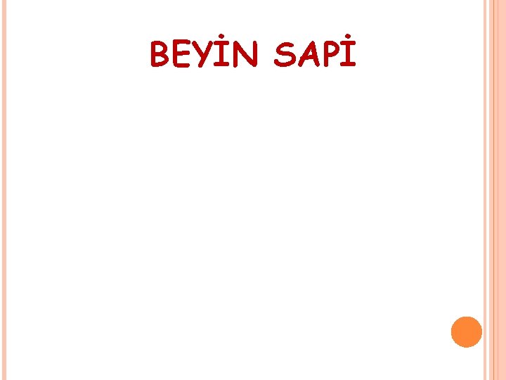 BEYİN SAPİ 