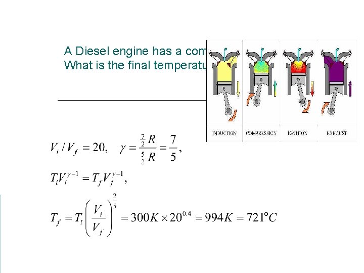 A Diesel engine has a compression ratio of 20: 1 What is the final