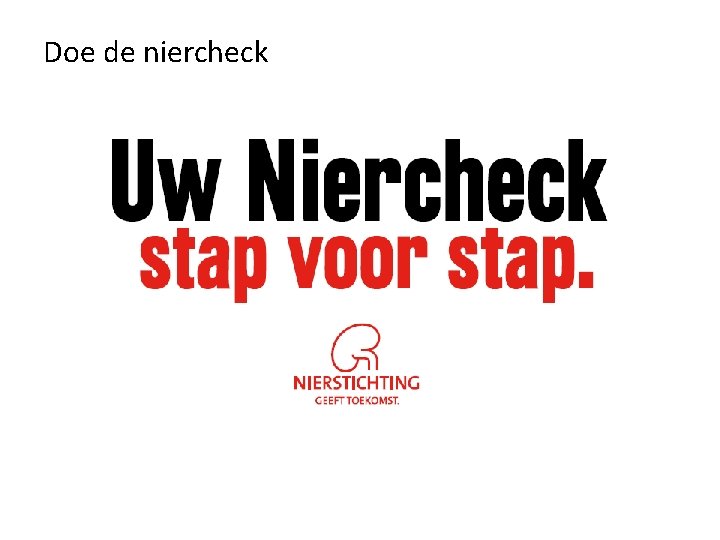 Doe de niercheck 