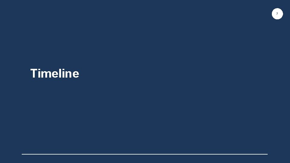 7 Timeline 7 Timeline