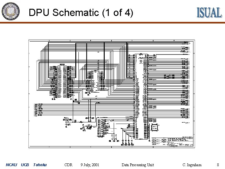 DPU Schematic (1 of 4) NCKU UCB Tohoku CDR 9 July, 2001 Data Processing