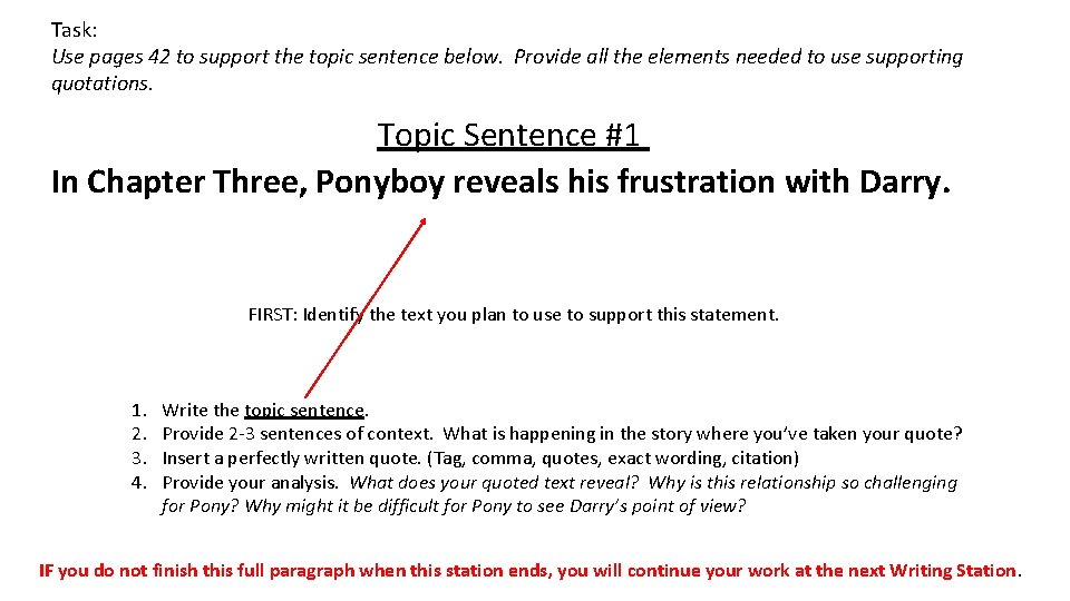Task: Use pages 42 to support the topic sentence below. Provide all the elements