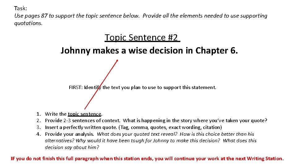 Task: Use pages 87 to support the topic sentence below. Provide all the elements