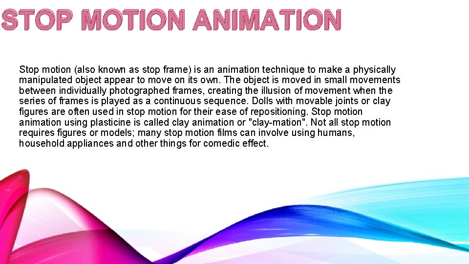 Computer Stop Frame Animation BTEC ICTP 1 UNIT 4 By Chloe Gould