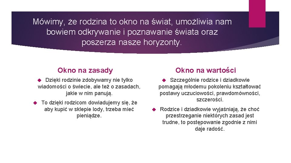 Mówimy, że rodzina to okno na świat, umożliwia nam bowiem odkrywanie i poznawanie świata