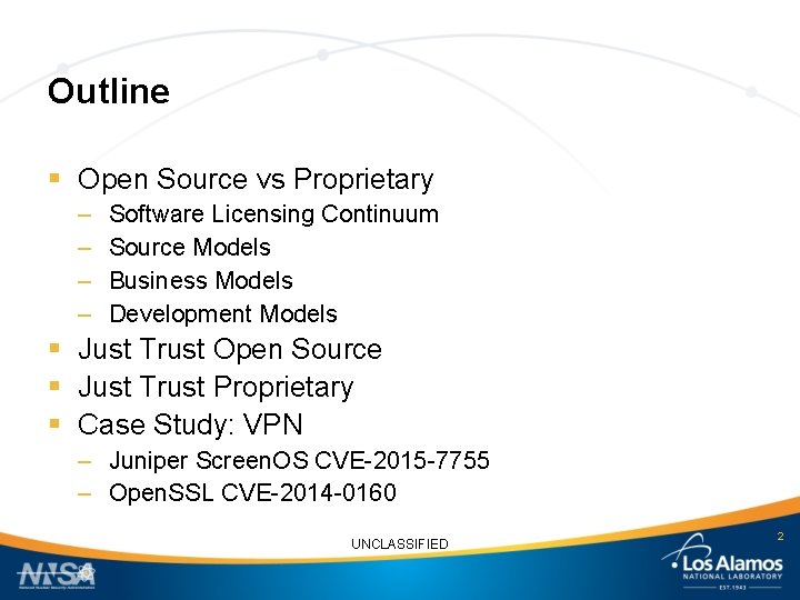 Outline § Open Source vs Proprietary – – Software Licensing Continuum Source Models Business