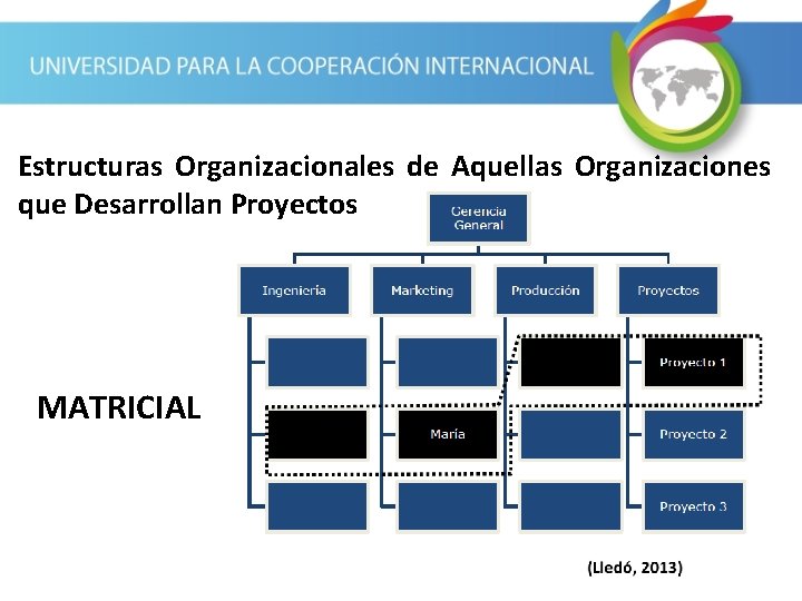 Estructuras Organizacionales de Aquellas Organizaciones que Desarrollan Proyectos MATRICIAL 