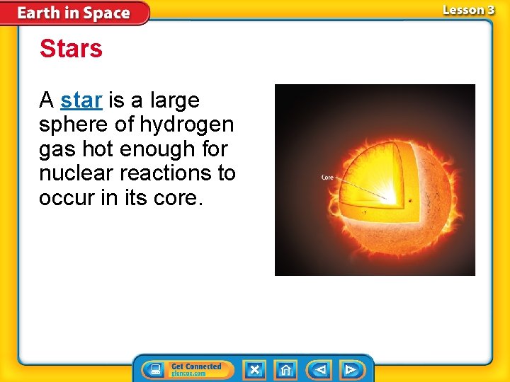 Stars A star is a large sphere of hydrogen gas hot enough for nuclear