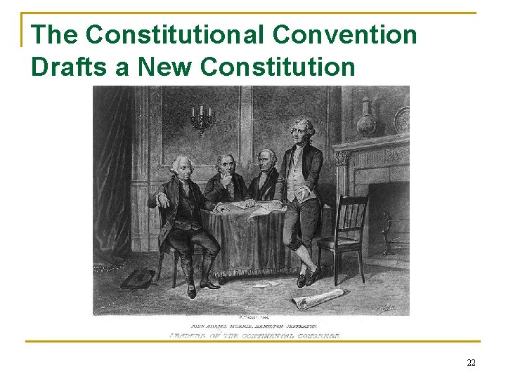 The Constitutional Convention Drafts a New Constitution 22 