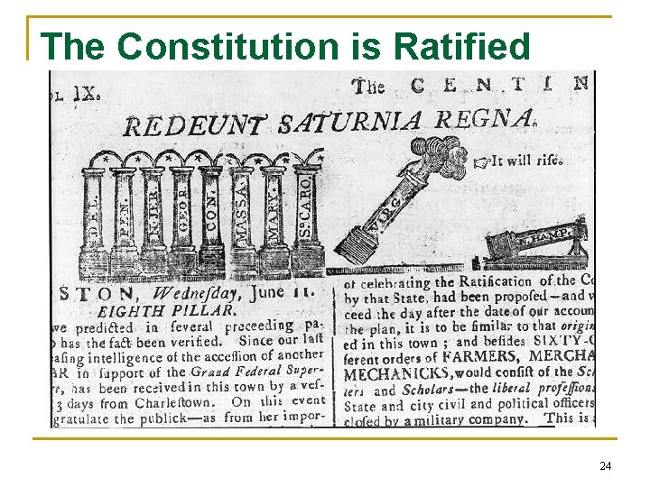 The Constitution is Ratified 24 