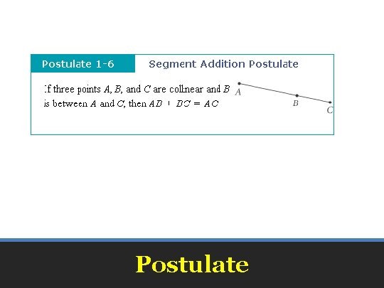 Postulate 