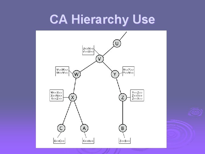 CA Hierarchy Use 