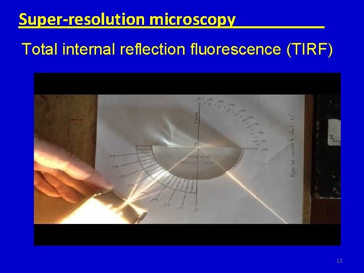 Super-resolution microscopy Total internal reflection fluorescence (TIRF) 13 