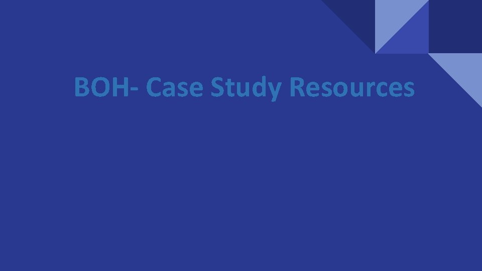 BOH- Case Study Resources Peter’s Landscaping 