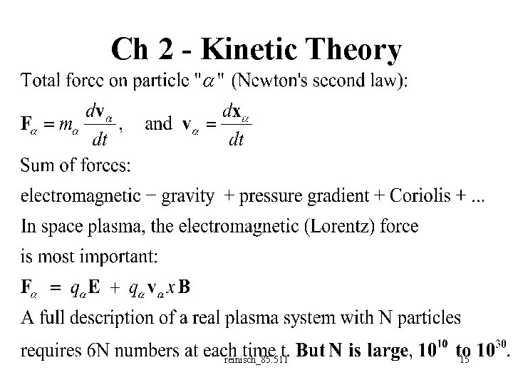 Ch 2 - Kinetic Theory reinisch_85. 511 15 