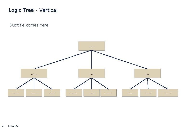 Logic Tree - Vertical Subtitle comes here . . . . 24 24 -Dec-21