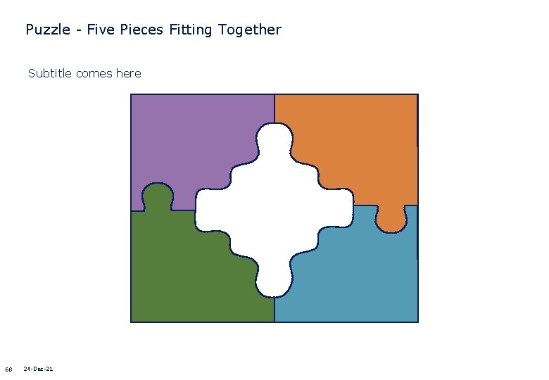 Puzzle - Five Pieces Fitting Together Subtitle comes here 68 24 -Dec-21 