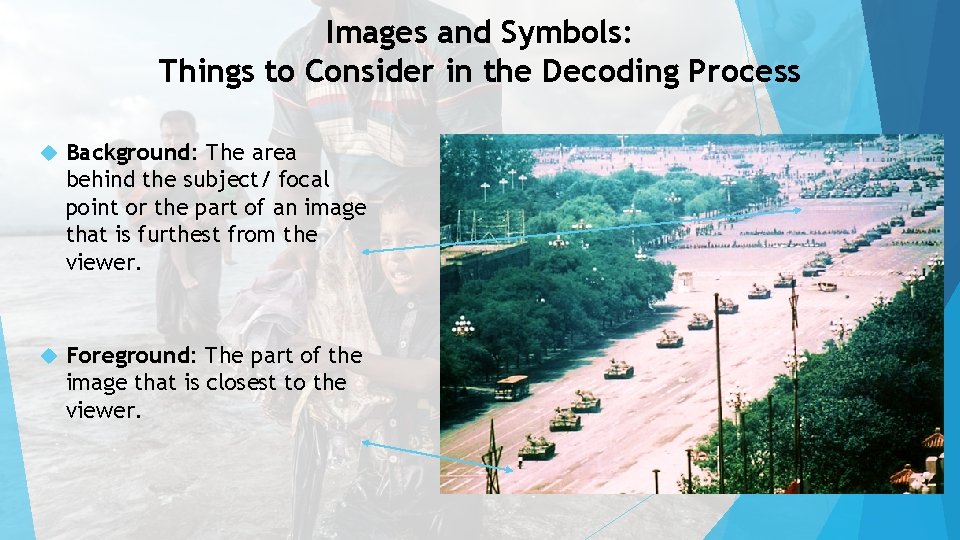 Images and Symbols: Things to Consider in the Decoding Process Background: The area behind