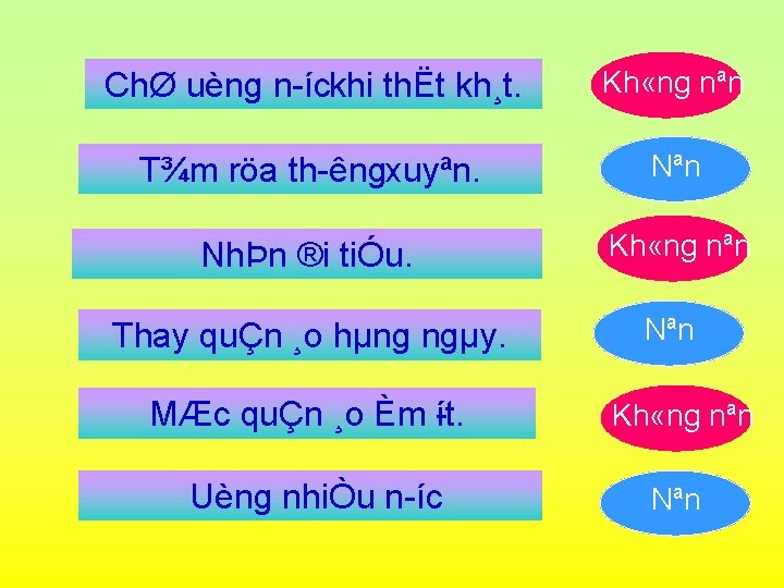 ChØ uèng n íckhi thËt kh¸t. Kh «ng nªn T¾m röa th êngxuyªn. Nªn