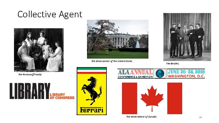 Collective Agent The Government of the United States The Beatles The Romanoff Family The