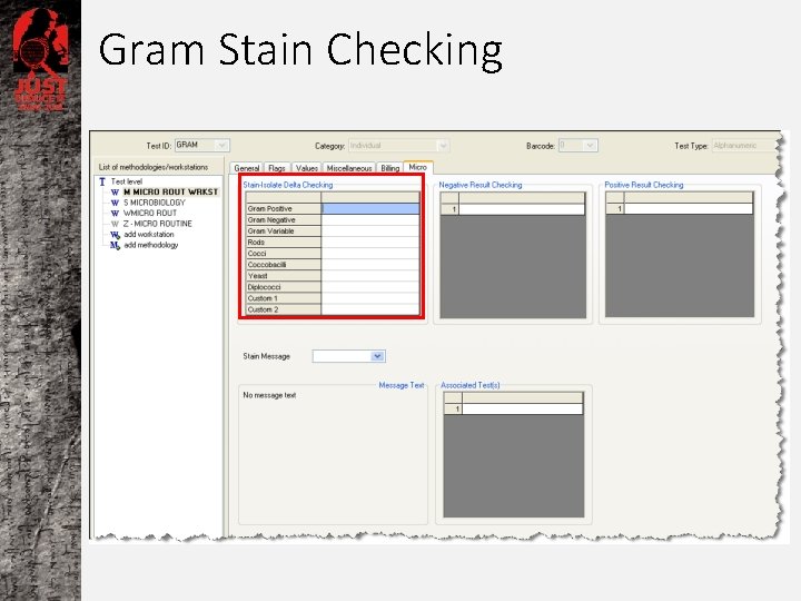 Gram Stain Checking 