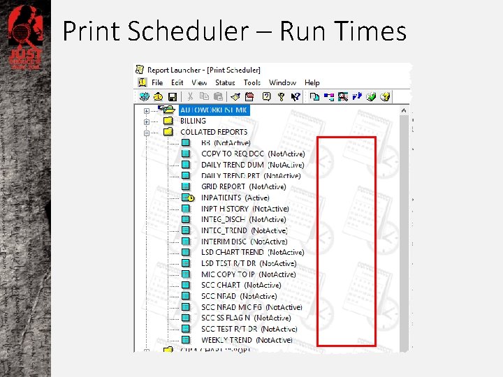 Print Scheduler – Run Times 