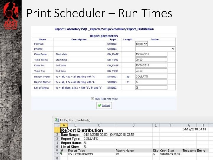 Print Scheduler – Run Times 