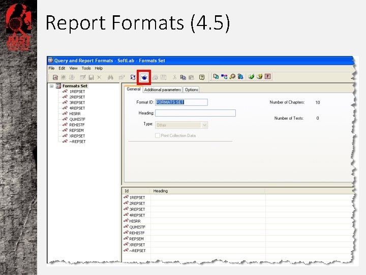 Report Formats (4. 5) 