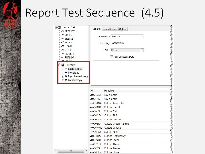 Report Test Sequence (4. 5) 