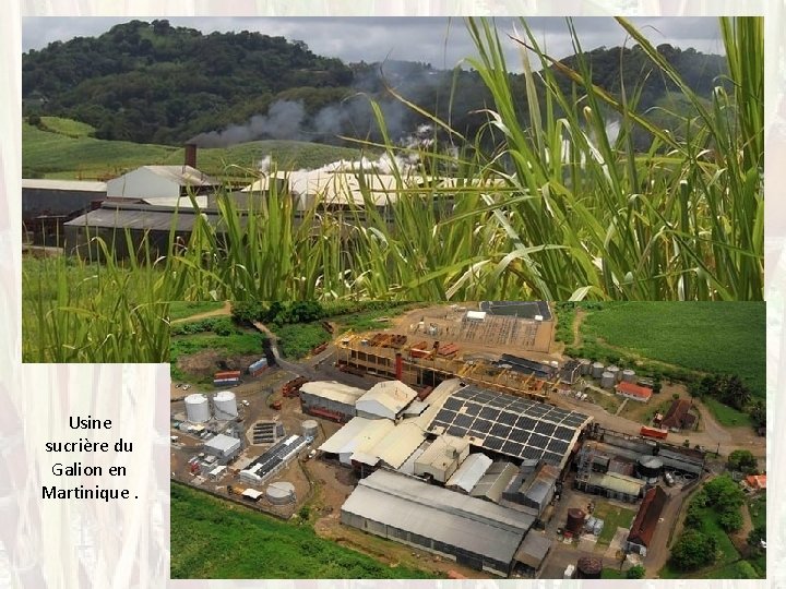 Usine sucrière du Galion en Martinique. 