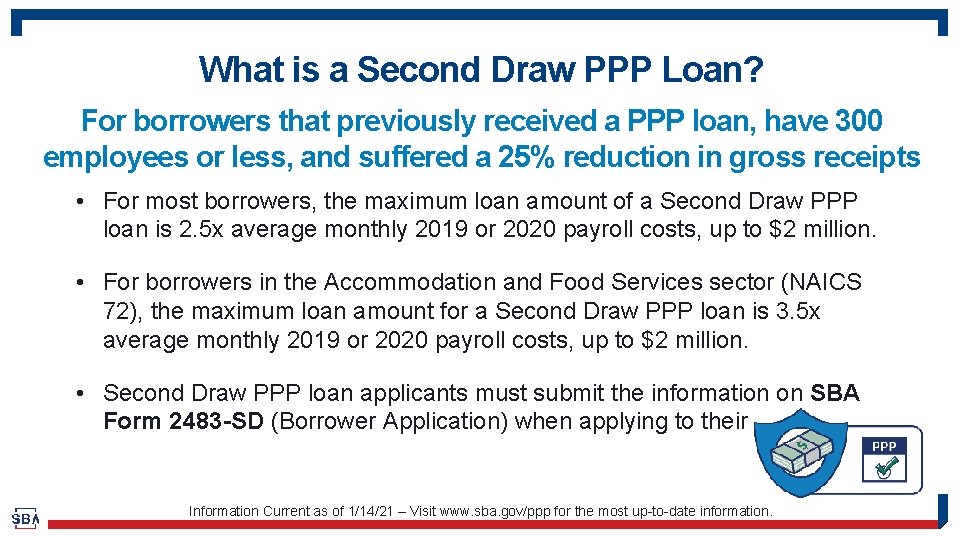 What is a Second Draw PPP Loan? For borrowers that previously received a PPP