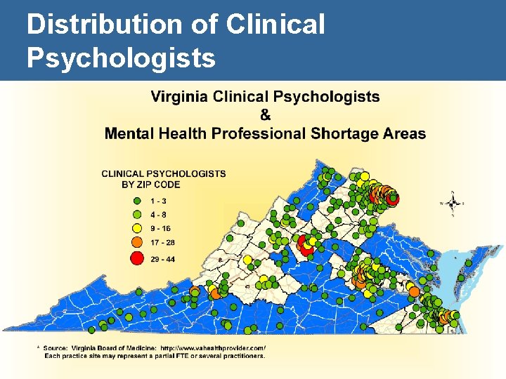 Distribution of Clinical Psychologists 