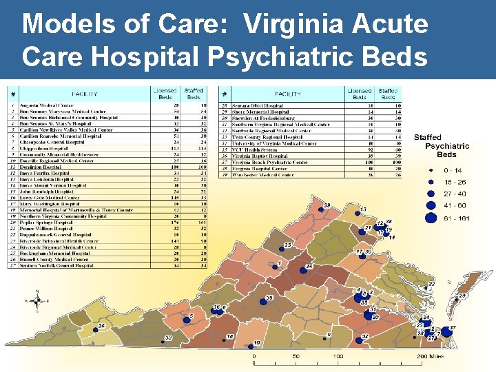 Models of Care: Virginia Acute Care Hospital Psychiatric Beds 