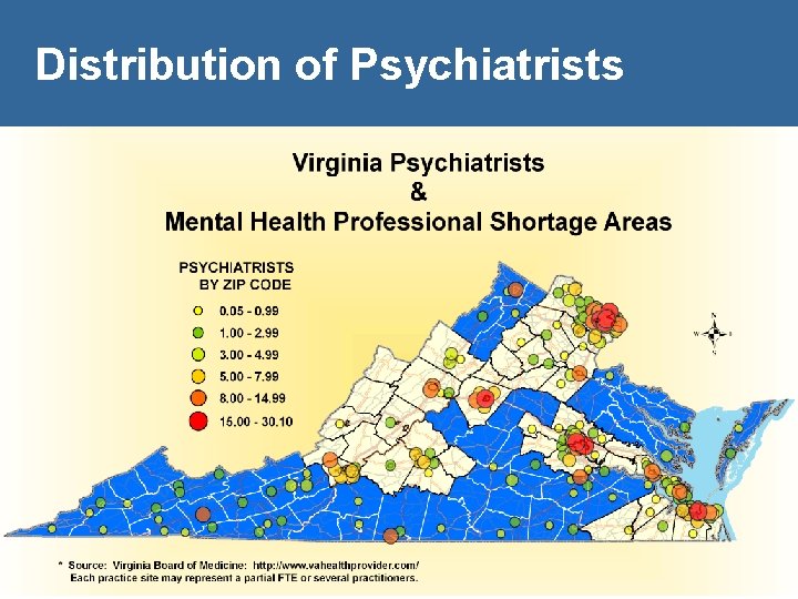 Distribution of Psychiatrists 