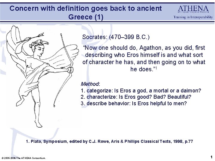 Concern with definition goes back to ancient Greece (1) Socrates: (470– 399 B. C.