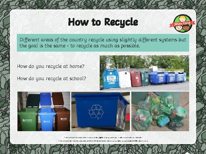 How to Recycle Different areas of the country recycle using slightly different systems but