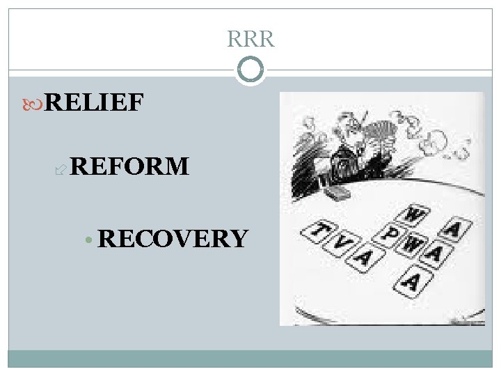 RRR RELIEF REFORM • RECOVERY RRR RELIEF REFORM • RECOVERY